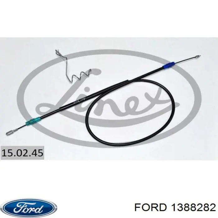 1388282 Ford трос ручного гальма задній, лівий