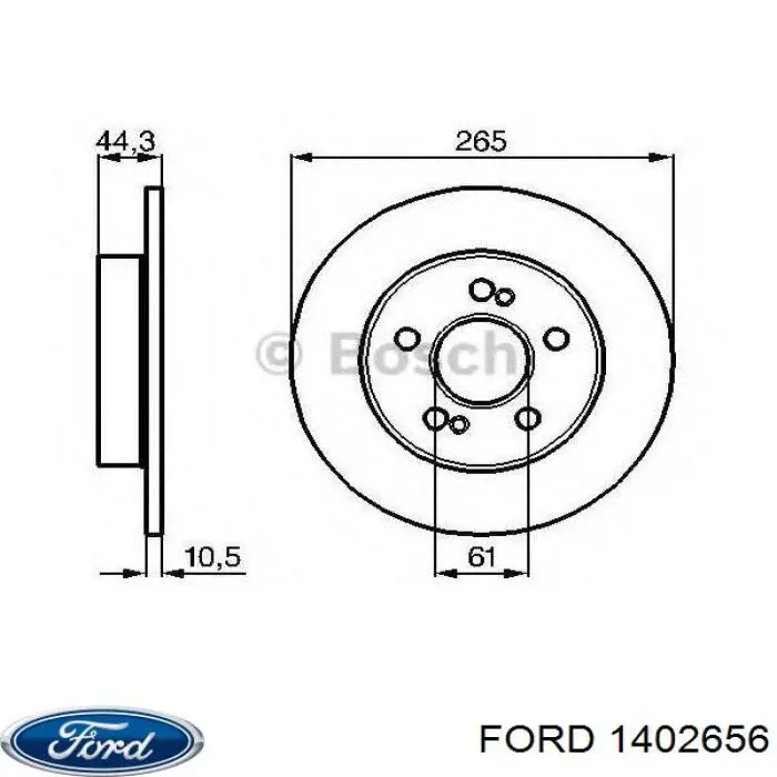 Фара права 1402656 Ford