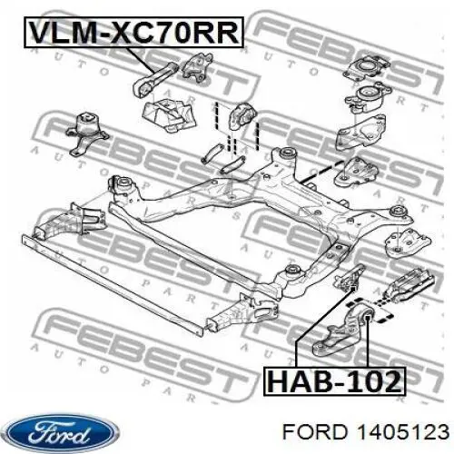 Купити 1405123 Ford Подушка (опора) двигуна, права