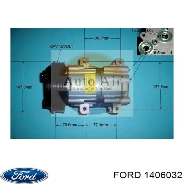 Компресор кондиціонера 1406032 Ford