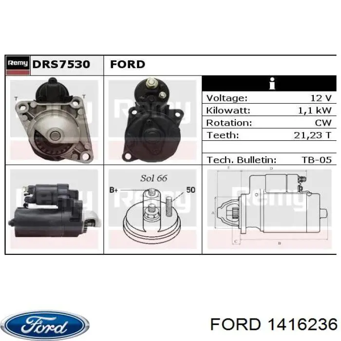 Купити 1416236 Ford Стартер