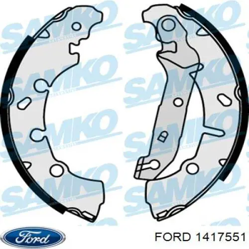 Колодки гальмові задні, барабанні 1417551 Ford