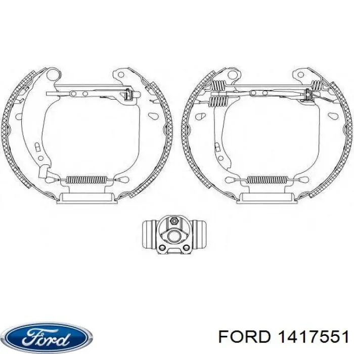 Колодки гальмові задні, барабанні Ford 1417551 ціна, від 23.97 USD