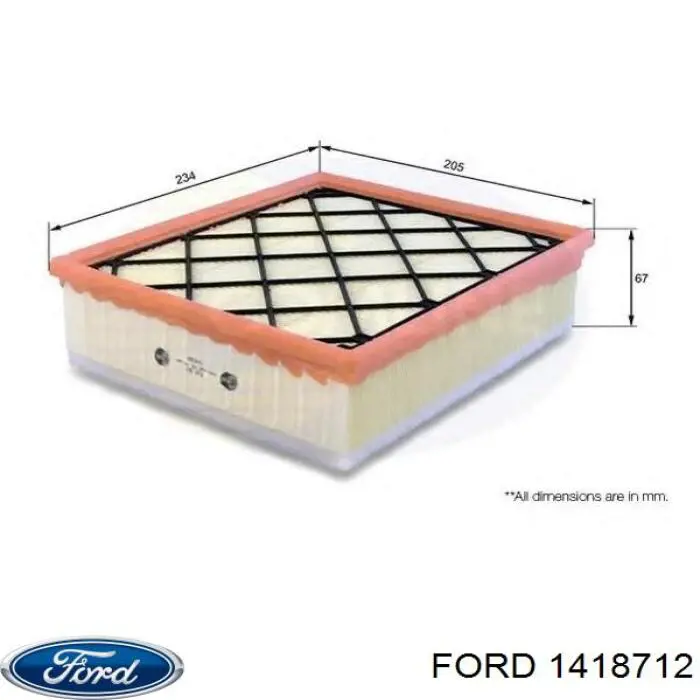 Купити 1418712 Ford Автомобільний фільтр повітря