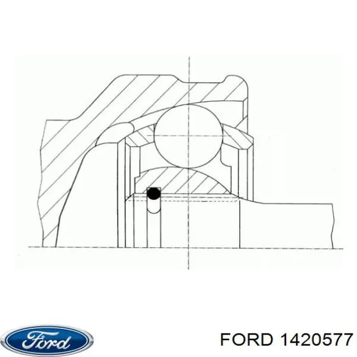 1682435 Ford піввісь (привід передня, права)