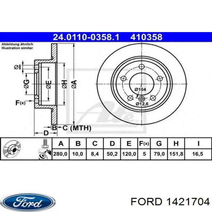 Масляний фільтр двигуна Ford 1421704 ціна, від 9.13 USD