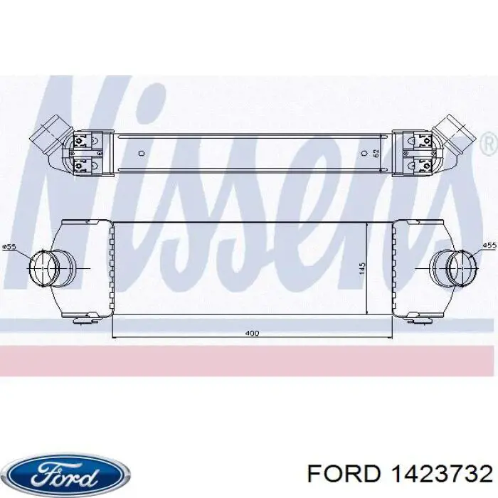 Система охолодження наддувочного повітря Ford 1423732 ціна, від 91.22 USD