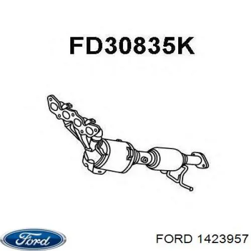 Купити 1423957 Ford Перетворювач відпрацьованих газів