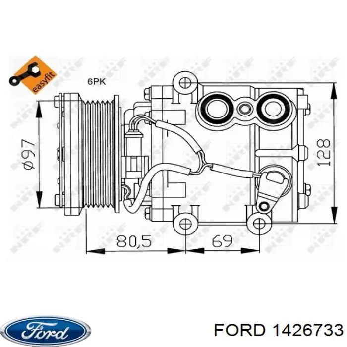 Купити 1426733 Ford Компресор кліматичної установки