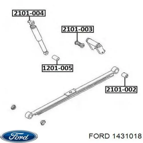 1431018 Ford Сайлентблок задньої ресори, задній