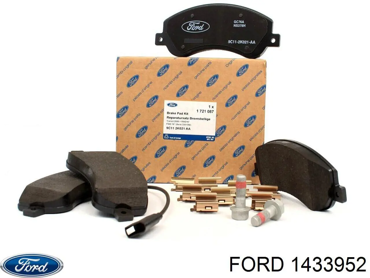 Передні тормозні колодки 1433952 Ford