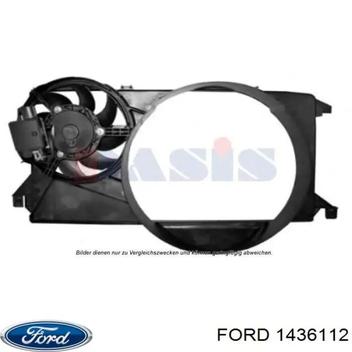Купити 1436112 Ford Дифузор радіатора охолодження, в зборі з двигуном і крильчаткою