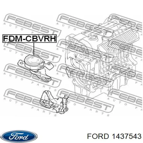 1437543 Ford подушка (опора двигуна, права)