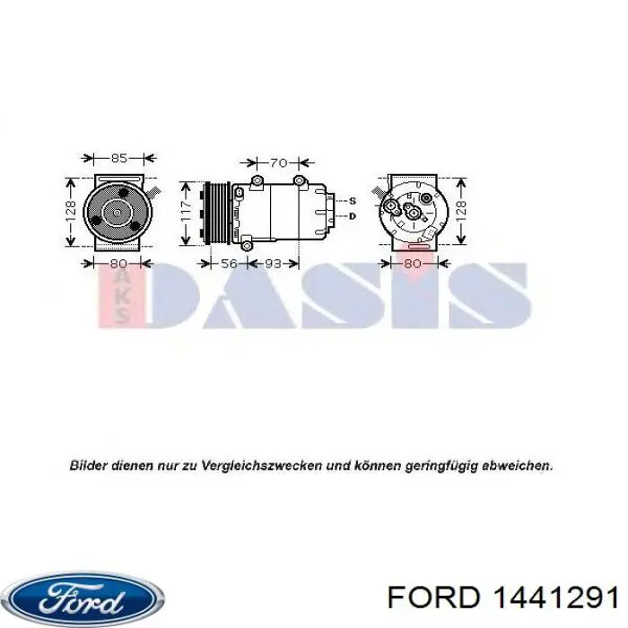 Компресор системи кондиціювання Ford 1441291 ціна, від 147.19 USD