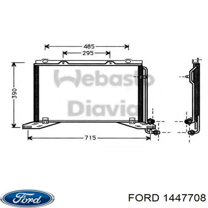Супорт радіатора верхній/монтажна панель кріплення фар 6C115D066AC Ford