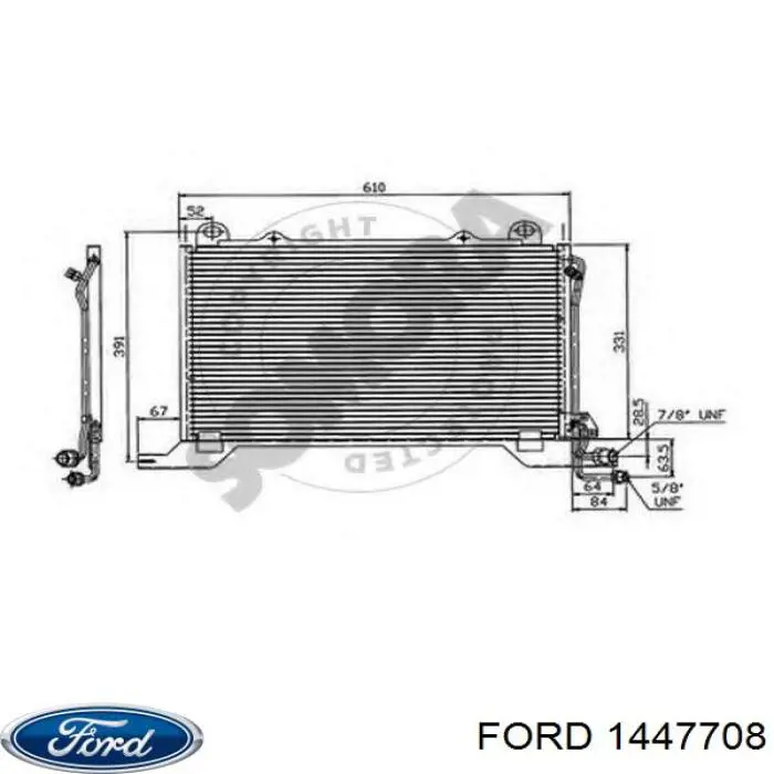 6C115D066AC Ford Супорт радіатора верхній/монтажна панель кріплення фар