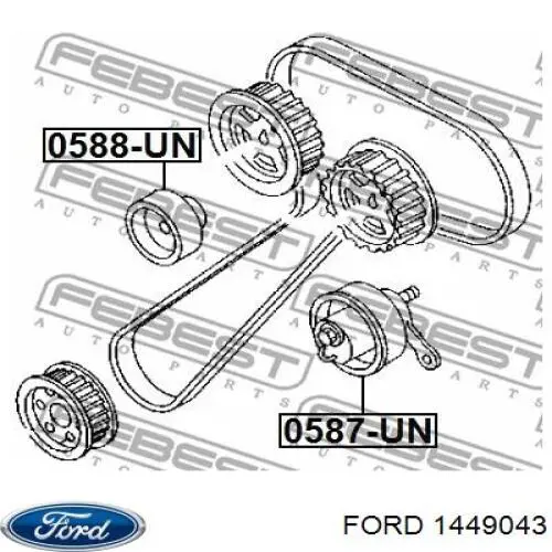 Натягувач ременя ГРМ Ford 1449043 ціна, від 58.37 USD