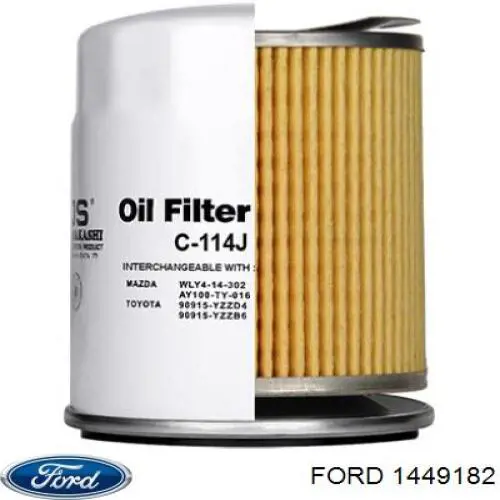 Масляний фільтр двигуна Ford 1449182 ціна, від 5.81 USD