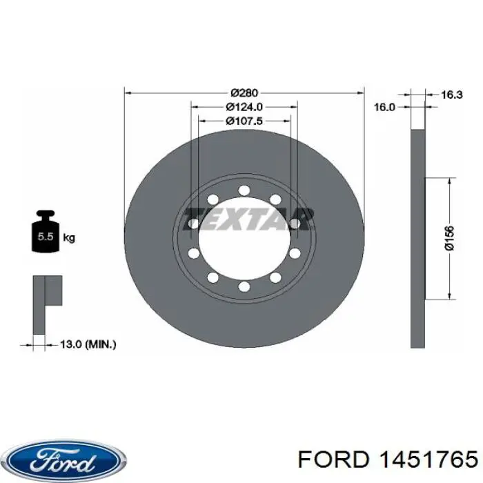 Задні дискові гальма Ford 1451765 ціна, від 32.03 USD