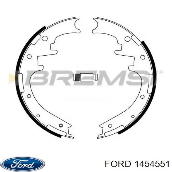 Колодки гальмові задні, барабанні 1454551 Ford