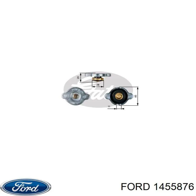 Кришка бачка радіатора Ford 1455876 ціна, від 6.17 USD