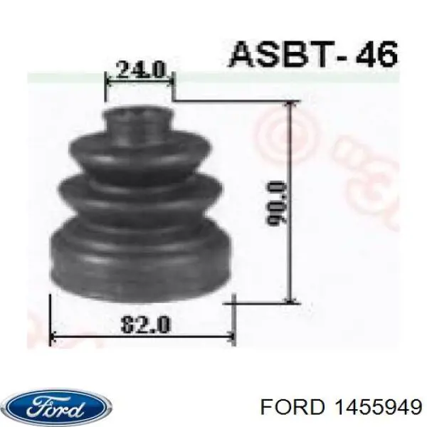 Купити 1455949 Ford Пильник шарніра кутових швидкостей внутрішній передній