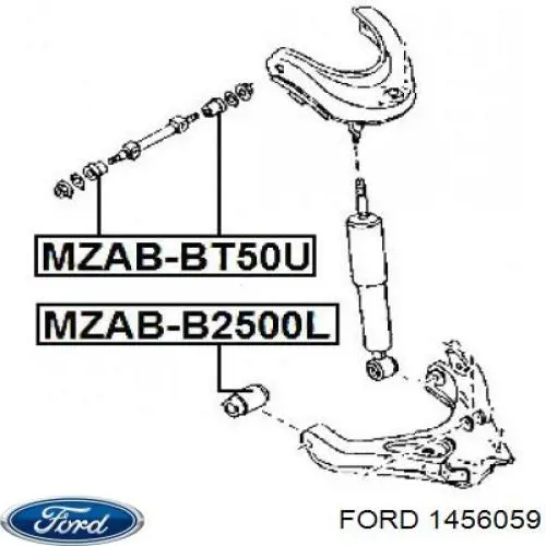 1456059 Ford Сайлентблок переднього верхнього важеля