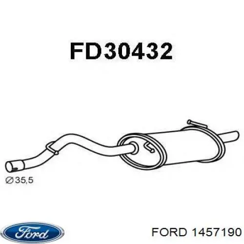 1027882 Ford Глушник, задня частина