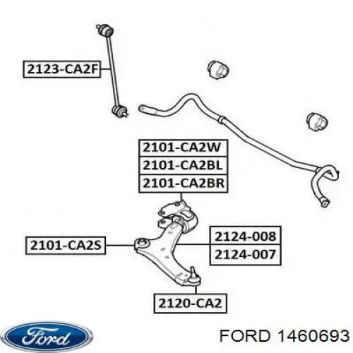 Купити 1460693 Ford Лівий важіль передній нижній підвіски