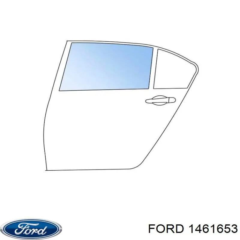 1461653 Ford скло задньої двері лівої