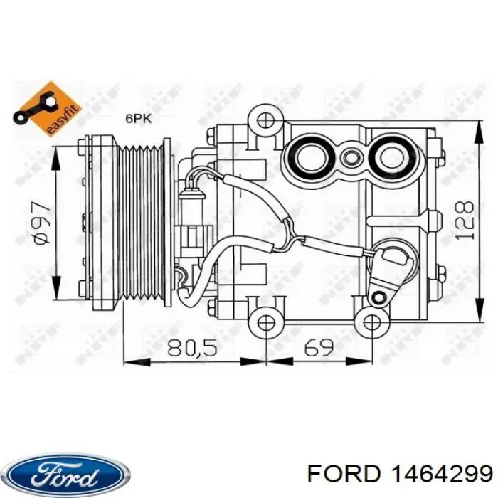 1464299 Ford компресор кондиціонера