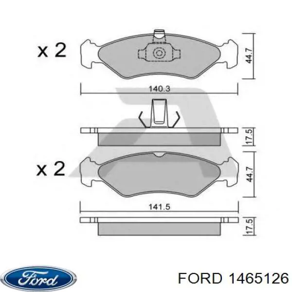 Купити 1465126 Ford Колодки гальмівні передні, дискові