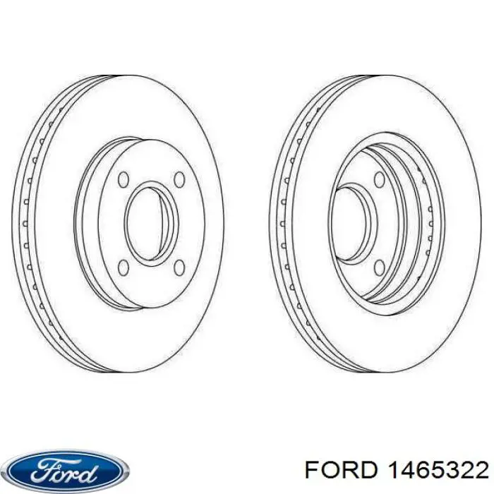1465322 Ford диск гальмівний передній