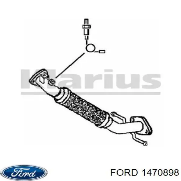 Труба приймальна (штани) глушника, передня Ford S-Max (CA1) (Форд S-Max)