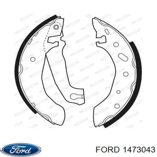 Колодки гальмові задні, барабанні 1473043 Ford
