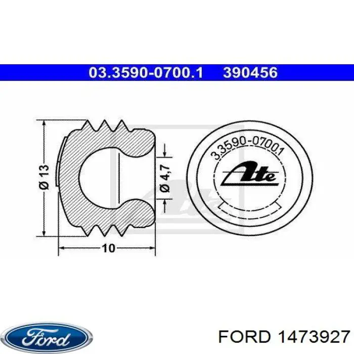 Ремкомплект супорту гальмівного переднього Ford 1473927 ціна, від 2.65 USD