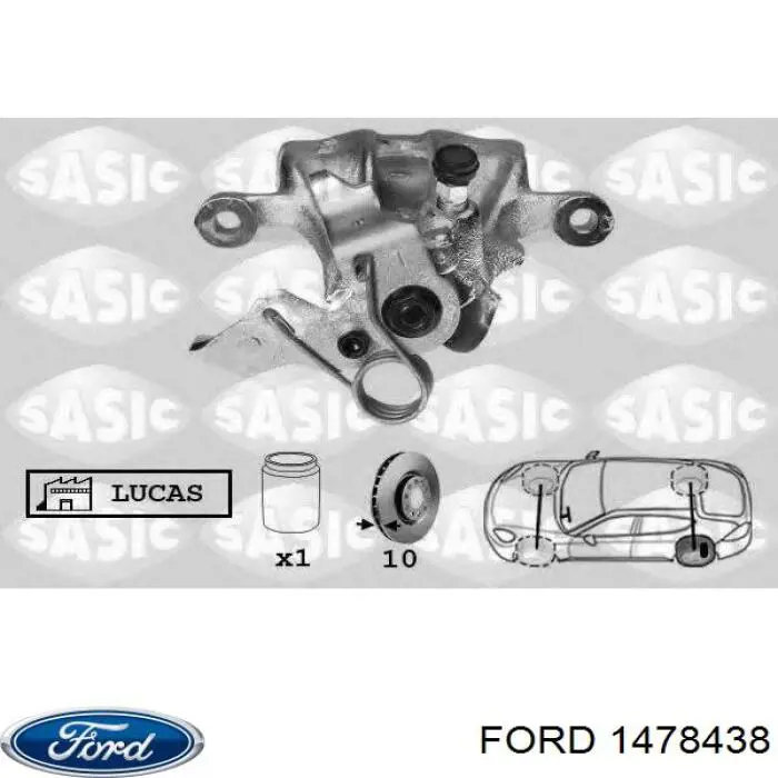 Купити 1478438 Ford Супорт задній лівий
