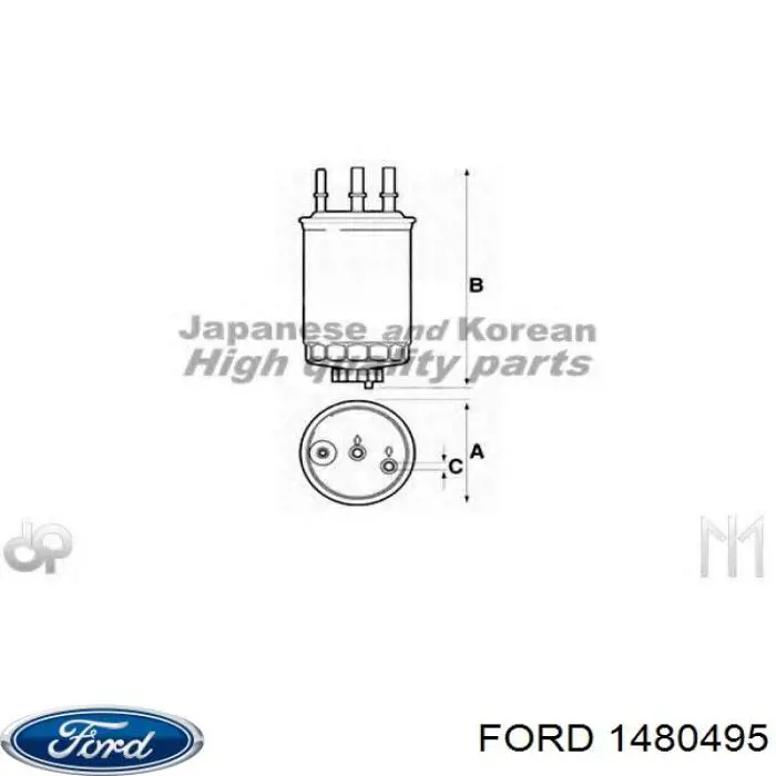 Фільтр паливний 1480495 Ford