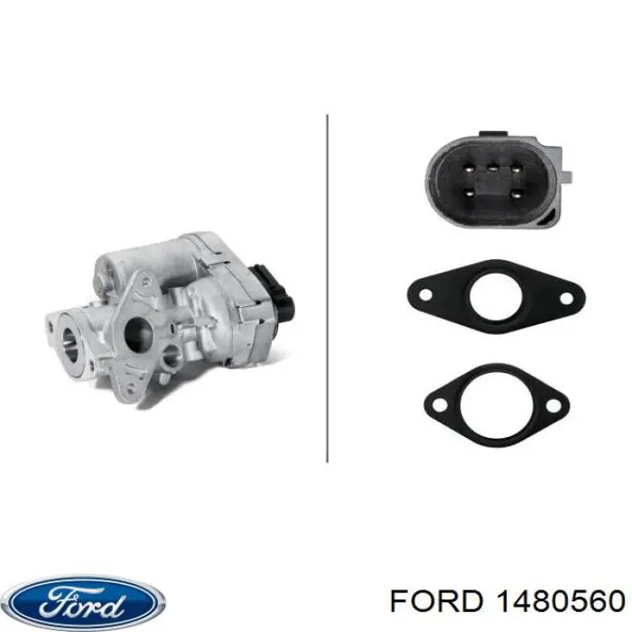 1480560 Ford клапан egr, рециркуляції газів