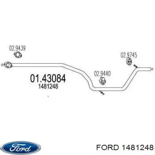 1481248 Ford Середній глушник