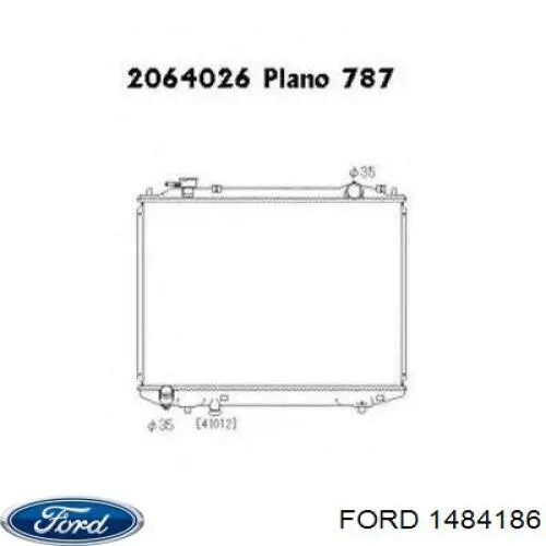 Радіатор основний Ford 1484186 ціна, від 126.69 USD