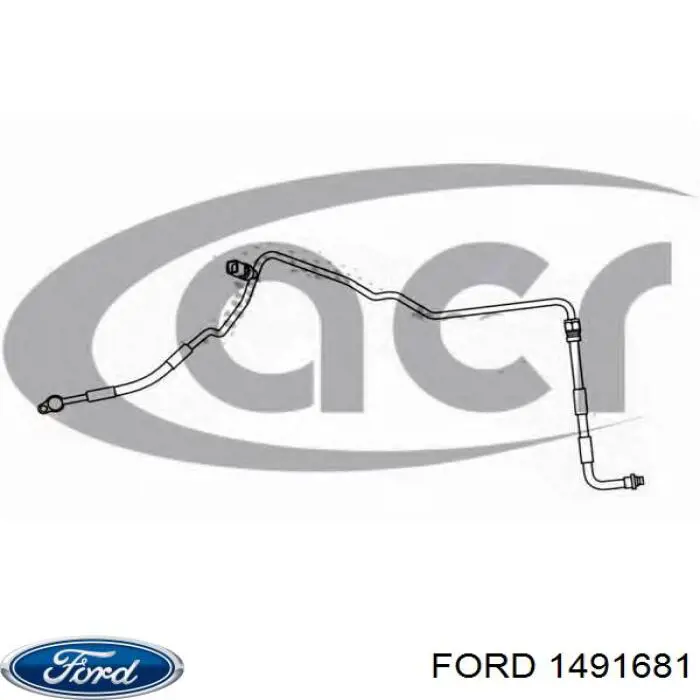Шланг кондиціонера, від радіатора до випарника Ford Focus 2 (DA) (Форд Фокус)