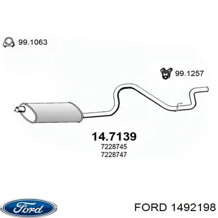 Купити 1072038 Ford Вихлоп