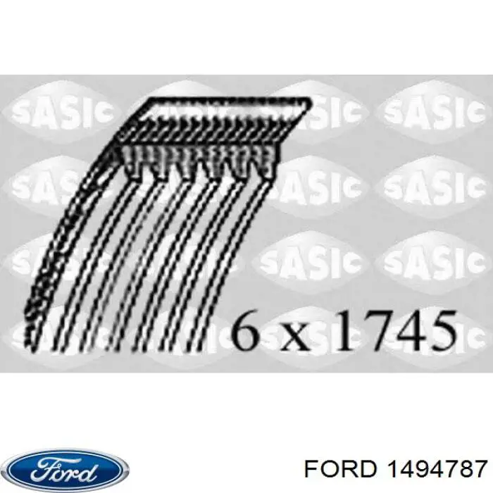 Клиновий ремінь Ford 1494787 ціна, від 16.08 USD