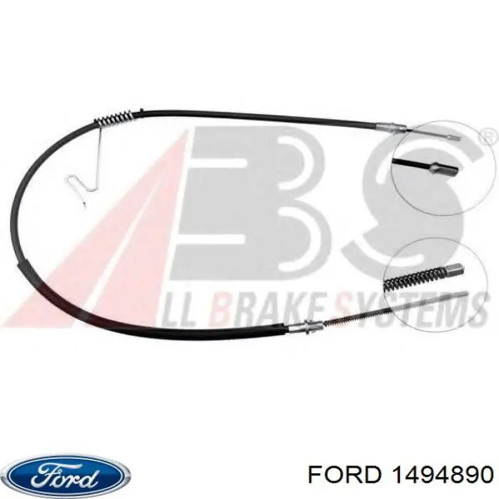 Купити 1494890 Ford Трос ручного гальма задній, правий