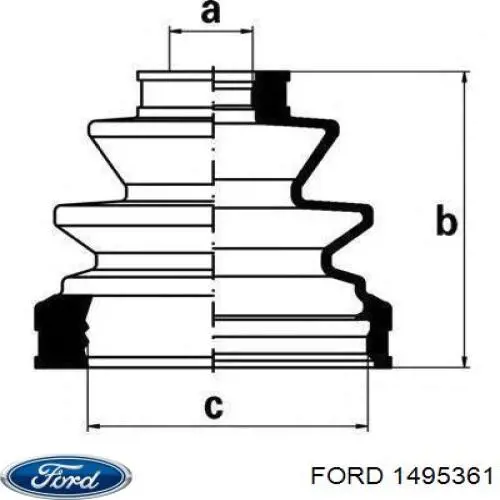 1495361 Ford шрус зовнішній передній