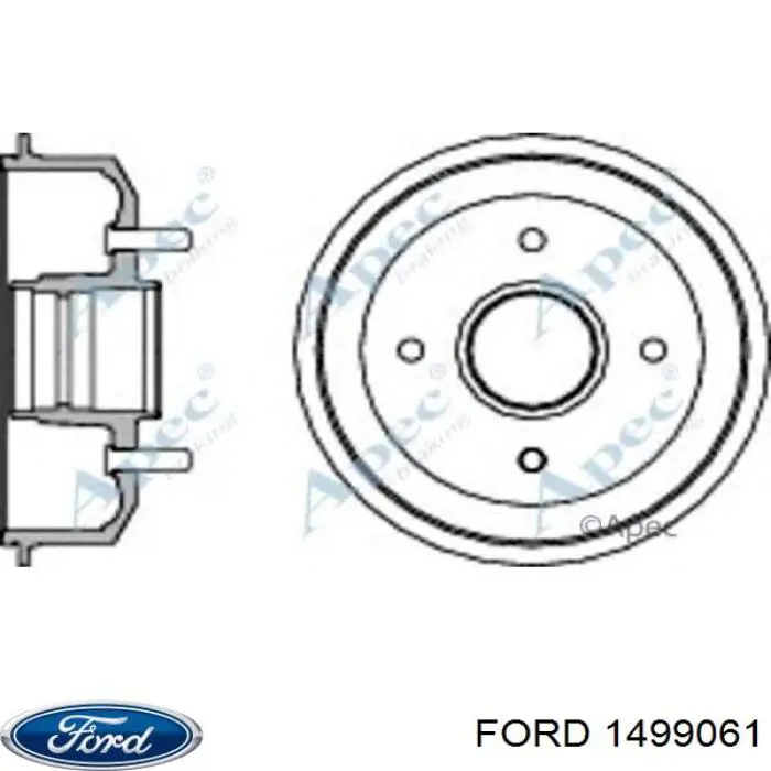 Барабан гальмівний задній Ford 1499061 ціна, від 24.51 USD