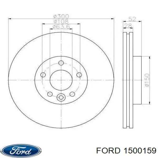 1500159 Ford диск гальмівний передній