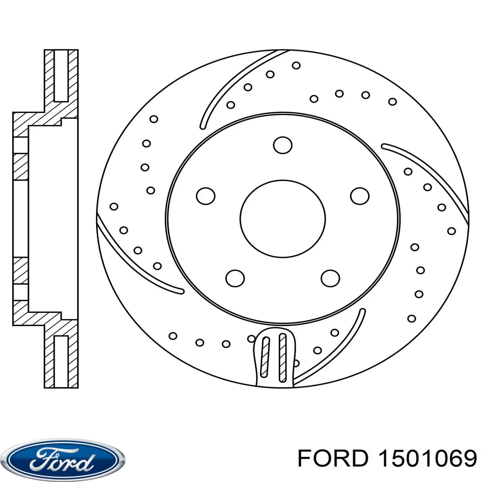 Гальмівні диски передні 1501069 Ford