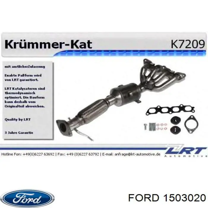 Конвертор-каталізатор (каталітичний нейтралізатор) Ford 1253304 ціна, від 279.12 USD